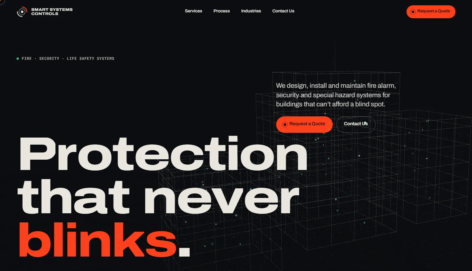 Smart Systems Controls homepage — open the case study