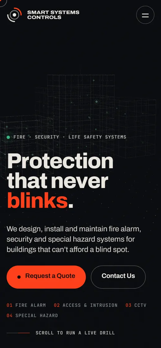 Smart Systems Controls on a phone